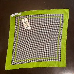 Vintage 17” Carlisle 100% Silk Scarf Deadstock Tag